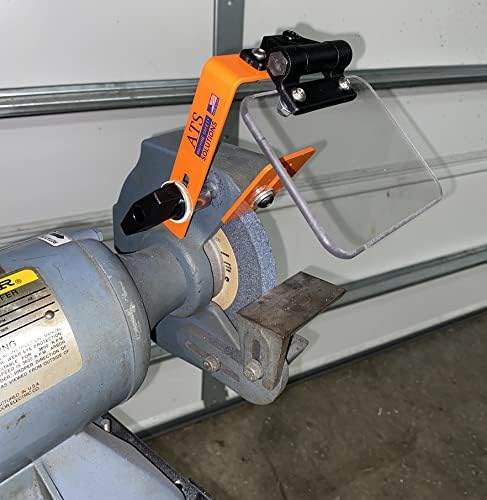 Universal & Baldor Bench Grinder Eye Shields and Eye Shield Mounting Assembly for 6 and 7-inch, Smaller Model, Power Bench Grinders, ATS P/N UGS-1