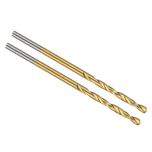 PATIKIL 1.5mm Drill Bit, M42 8% Cobalt High-Speed Steel Jobber Straight Shank 135° Titanium Nitride (TiN) Coated for Hard Metal Stainless Steel - 2 Pack