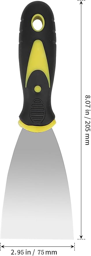 SHEUTSAN 15 PCS 3 Inch Stainless Steel Putty Knife, Drywall Spackle Knife, Wide Metal Putty Paint Scraper for Scraping Paint, Removing Wallpaper, Repairing Wall