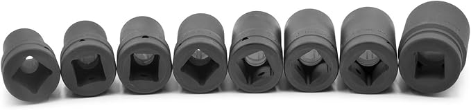Genius Tools 8 Piece 1" Dr. SAE Deep Impact Socket Set CD-808SD