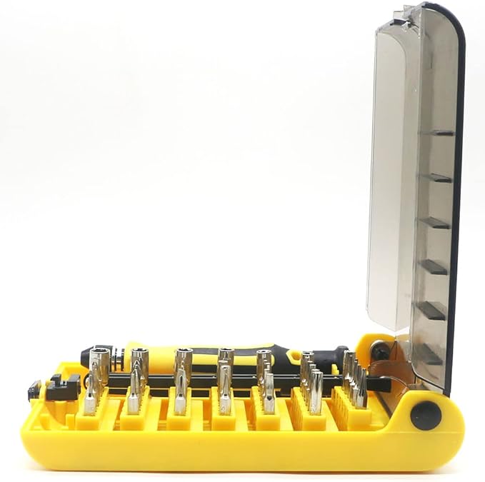 Screwdriver Set 45 in 1, Mini Precision Screwdriver Set with Case, Multi-function Magnetic Screwdriver Kit with Replaceable Bits for Cellphone, Computer, Laptop, Watch, Glasses, Game Console