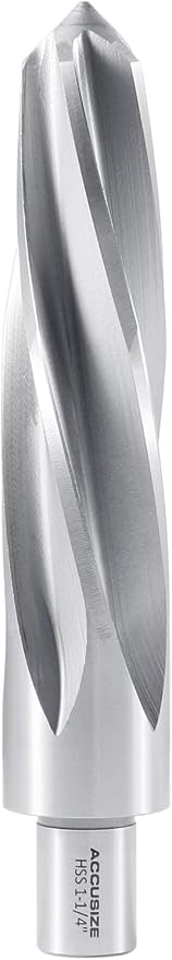 Accusize Industrial Tools 1-1/4'' H.S.S. Aligning Reamer with 3/4'' / 0.75'' Weldon Shank, Spiral Flute, 0521-0114