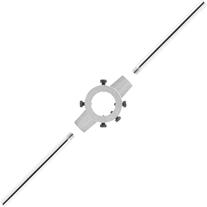 Qjaiune 1.5 inch / 38mm Round Die Stock Handle Wrench, Adjustable Die Wrench Handle Holder, Heavy Duty Threading Die Holder Handle (Metric, M12-M14)