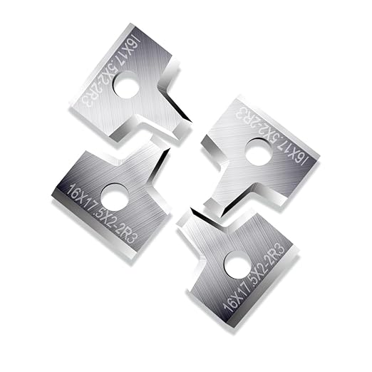 Woodworking Veneer Edge Trimmer Blades 16x17.5x2.0-2R3 2-Pcs, Chamfer Plane, Edge Banding Cutter, Manual Planer Blade, Burr Scraper for Board & Wood Surfaces (16x17.5x2-2R3, 2-PCS)
