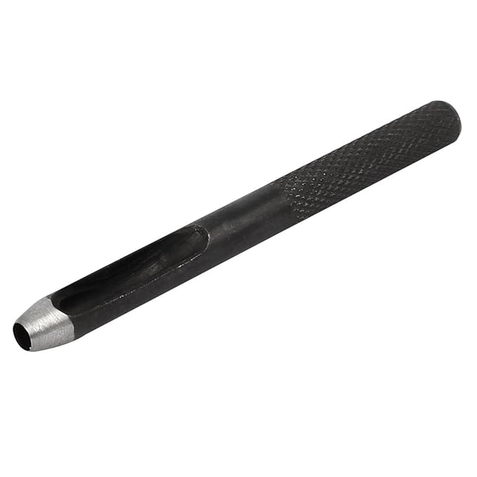 uxcell 4mm Dia Metal Knurled Shank Hollow Hole Punch for Leather Gasket Strap