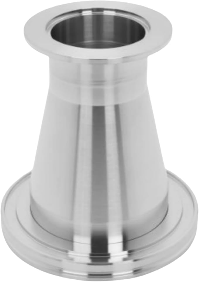 Adapter Conical Profile KF-16 to ISO-63 Large Flange, Reducing Nipple Fittings, ISO-KF NW-16 to ISO-LF Size NW-63, Stainless Steel (KF-16, ISO63)