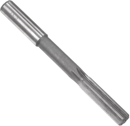 uxcell Chucking Reamer 14.5mm, H7 HSS Lathe Machine Reamer 6 Straight Flutes, Round Shank Milling Cutting Tool, Metric Reaming Drill Bit for Stainless Steel Metal Hole