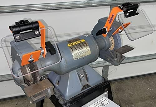 Universal & Baldor Bench Grinder Eye Shields and Eye Shield Mounting Assembly for 6 and 7-inch, Smaller Model, Power Bench Grinders, ATS P/N UGS-1