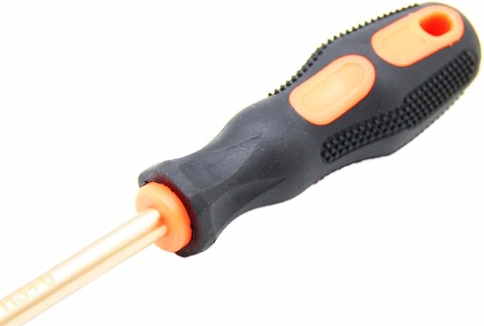 Non-Sparking PH3 Phillips #3 Screwdriver,Beryllium Bronze Copper Non Spark, 8 Inch (200mm) Working Length, 12-4/5 inch Total Length, Spark Free Safety, non-magnetic, corrosion-resistant