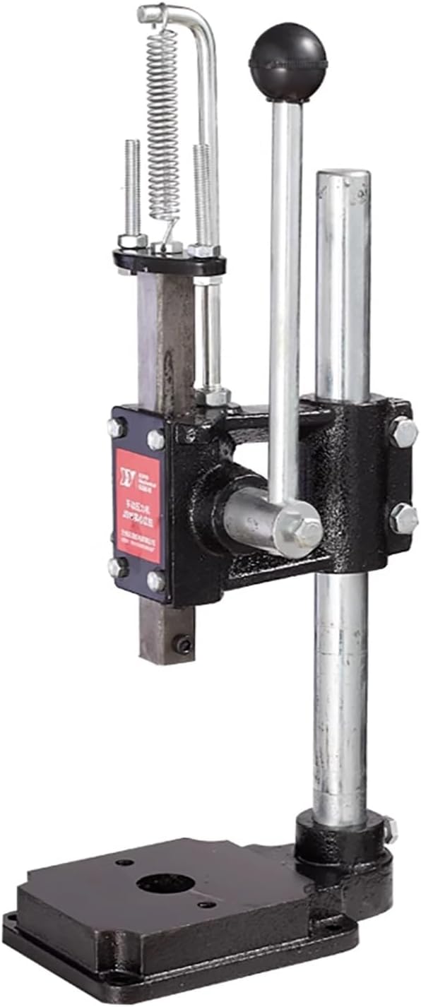 Maximum Height 19.6in/500mm, 640kg Heavy Duty Arbor Press, Manual Leather Embosser, Bench Top Perforator, Hand Trigger Press Cast Iron, for Mounting, Removing or Compressing Workpieces(640kg)