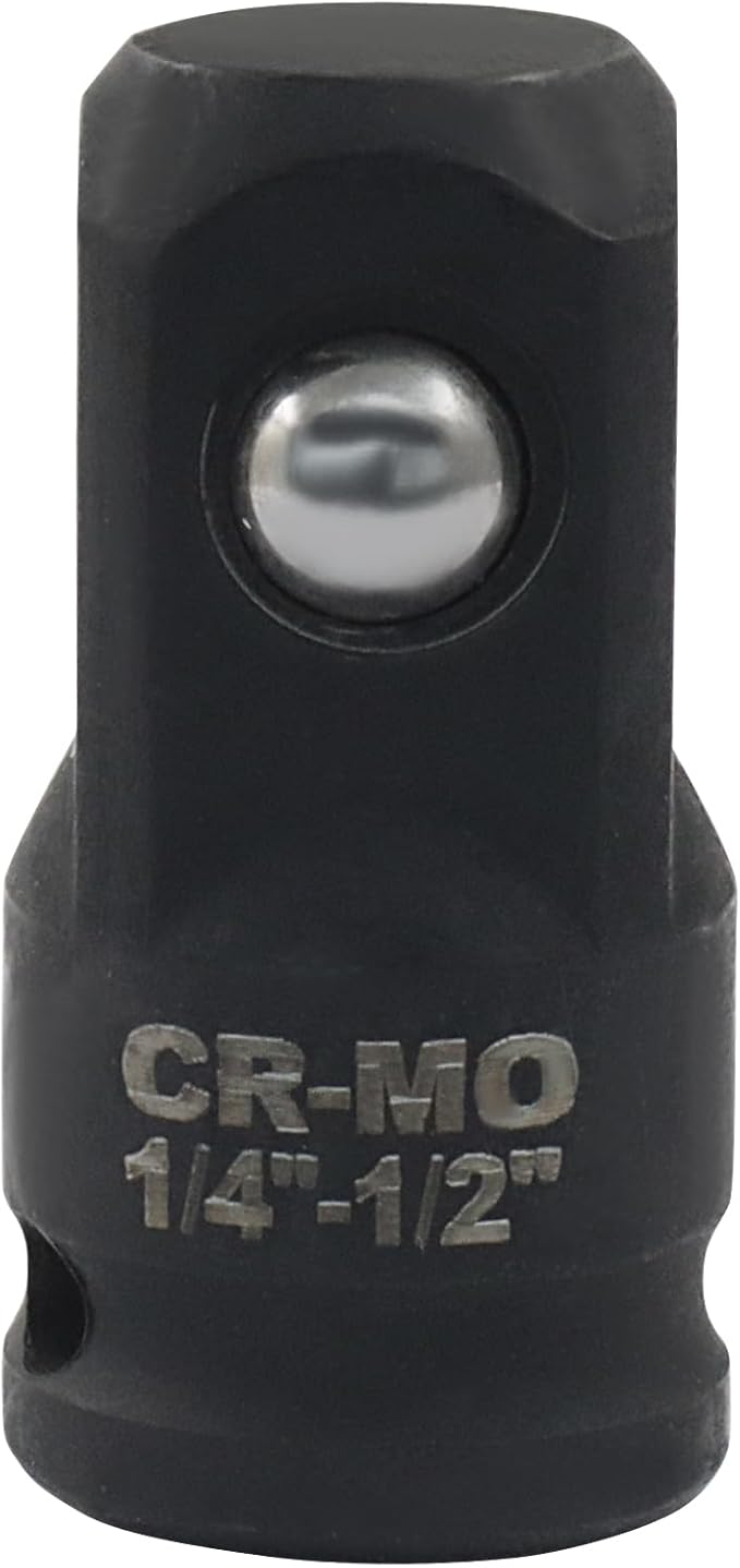 1/4" Female to 1/2" Male Impact Socket Adapter, Black Wrench Socket Adapter For Impact Driver