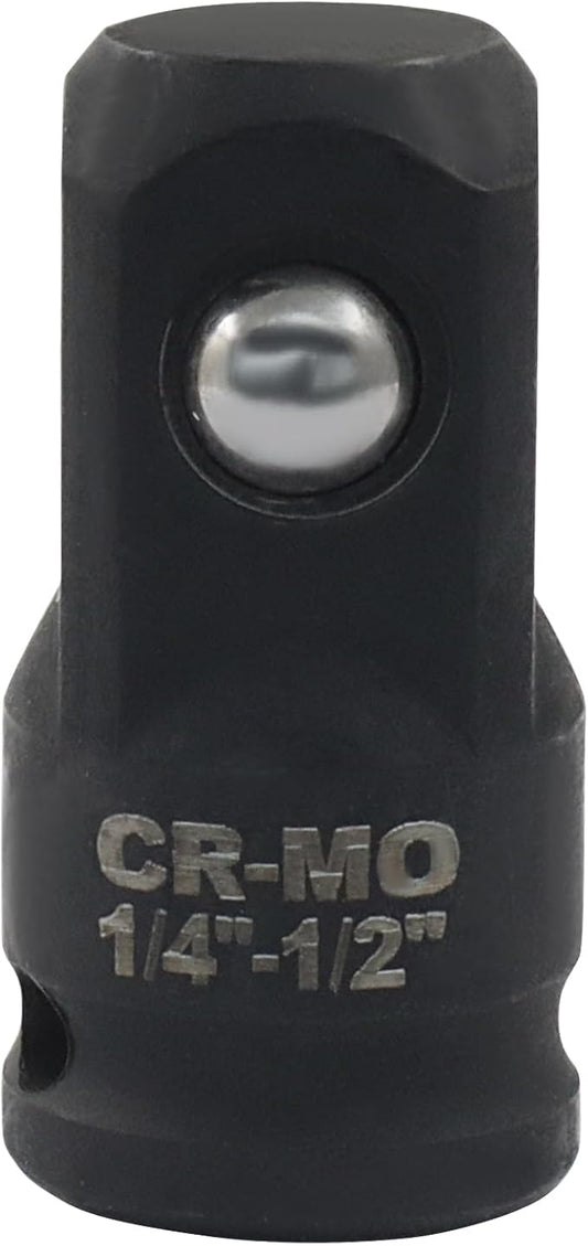 1/4" Female to 1/2" Male Impact Socket Adapter, Black Wrench Socket Adapter For Impact Driver