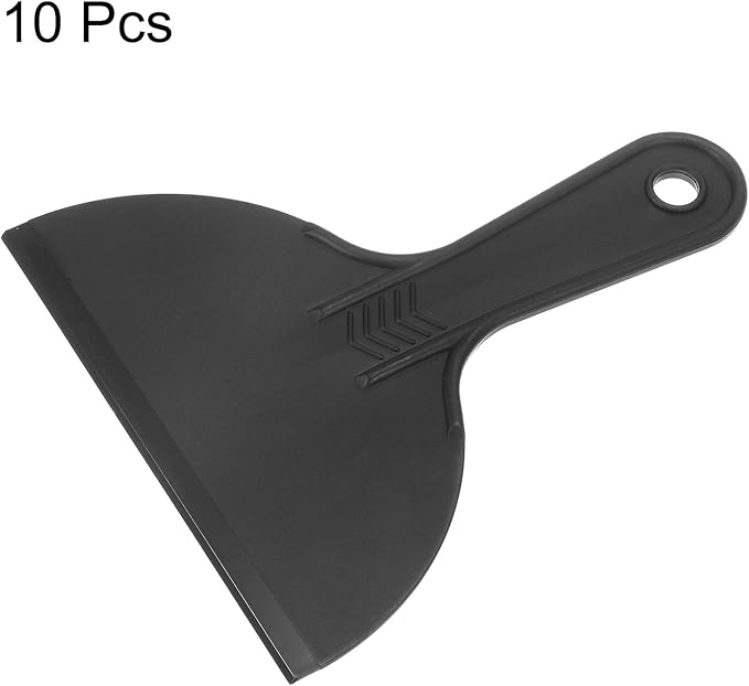HARFINGTON 10pcs Putty Scraper 6" Width 6mm Thin Flexible Plastic Putty Knives for Taping Drywall Spreading Painting Wall Scratching