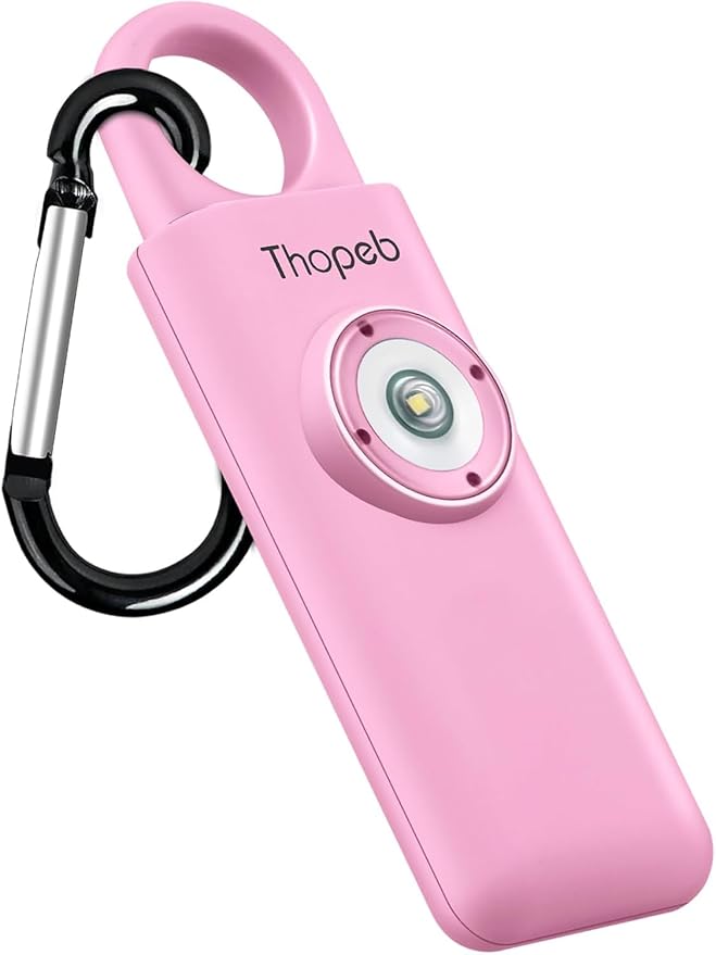 Thopeb?밫he Original Personal Safety Alarm for Women Self Defense ??Elders & Kids Self Defense Keychain Siren ??135dB Loud Siren Bird Sound ??Cute Key Chains Protection (Pink)