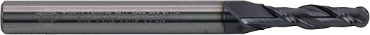 CME 10 pcs Micrograin Carbide End Mills, Ball Nose, TiAlN Coated, 9/64" Mill Diameter, 9/16" Length of Cut, 2" Overall Length, 2 Flute, Center Cutting