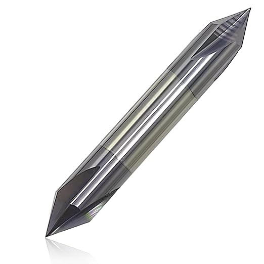 3/8" Carbide Chamfer Mill, 60 Degree, Double End, 4 Flute, Solid Carbide, AlTiN Coated, 2-1/2" Overall Length