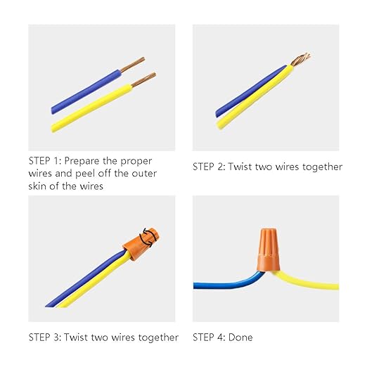 240 Pcs Electrical Wire Connectors Screw Terminals - Twist Nuts Caps Wire Connection, Spring Insert Assortment kit