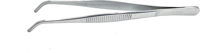 4Pcs 304 Stainless Steel Tweezers，6" 7" 8" 10" Tweezers with Precision Serrated Tips, Non-slip Multitool Tweezer for Jewelry Hobby Crafts Cooking Industrial Electronic Tweezers Tools