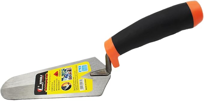 2 Pcs Pointing Trowel and Gauging Trowel Set,6" Masonry Hand Tool Set with Soft Grip Handle,Margin Trowels Bricklaying Trowels Building Products (6 Inch)
