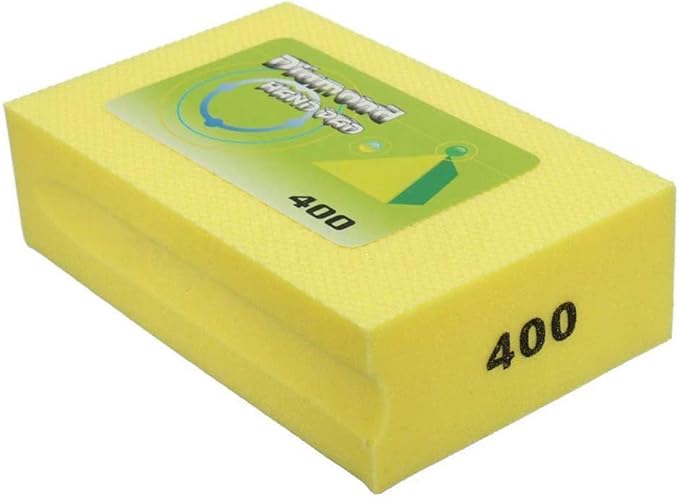 Sanding Blocks Polishing Grinding Block Diamond Polishing Hand Pads Block For Granite Marble Glass Grinding 400 Grit, 1 Pcs