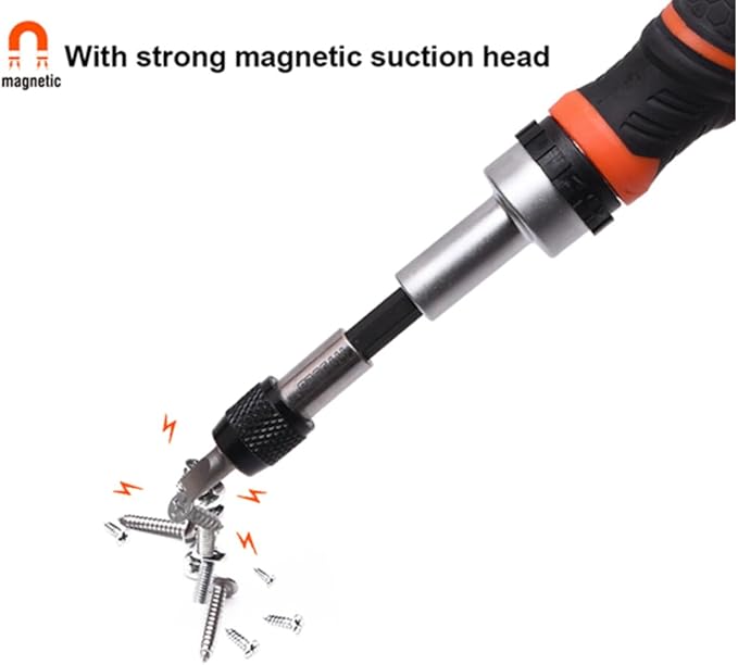 Edward Tools 18 Pc Screwdriver Bits Set With Magnetic Drive Guide - Magnetic Quick Release Screwdriver Bit Holder - Case - Bits For Cordless Drills Impact Driver - Phillips, Slotted, Star, Pozi