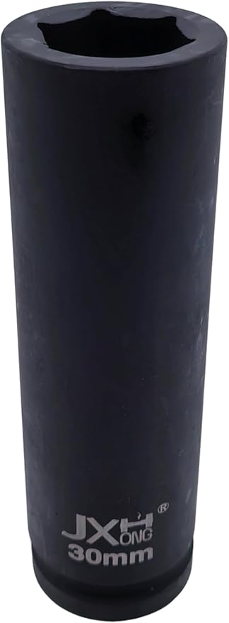 1-Inch Drive Metric Extra Deep Impact Socket, Heavy-Duty,6-Point, 6.3-Inch Long, Heat-Treated Cr-V Steel (30mm)