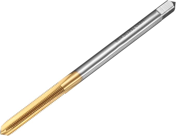uxcell Metric Thread Tap M6 x 0.75 H2 100mm Straight Flute Screw Thread Milling Machine Taps Threading Tapping Repair Tool