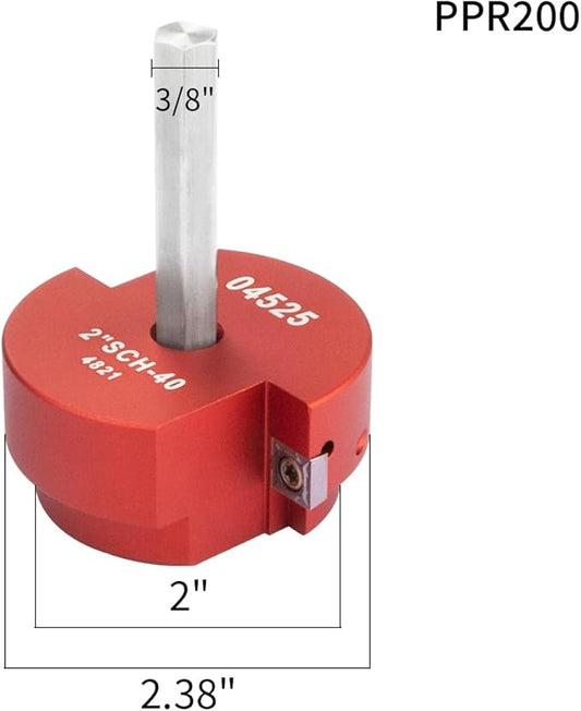 2 Wings PVC Pipe Reamer, Plastic PVC Pipe Fitting Saver Kit Fit into Standard 1/2" Drills 2inch Head Socket Saver Tool