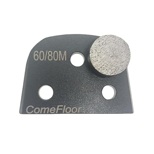 Concrete Floor Grinding Disc, Diamond Metal Grinding Shoes for Concrete Preparation, Compatible with Lavina Onfloor Grinders, Single Round Seg 60/80 Grit Medium Bond, Pack of 9