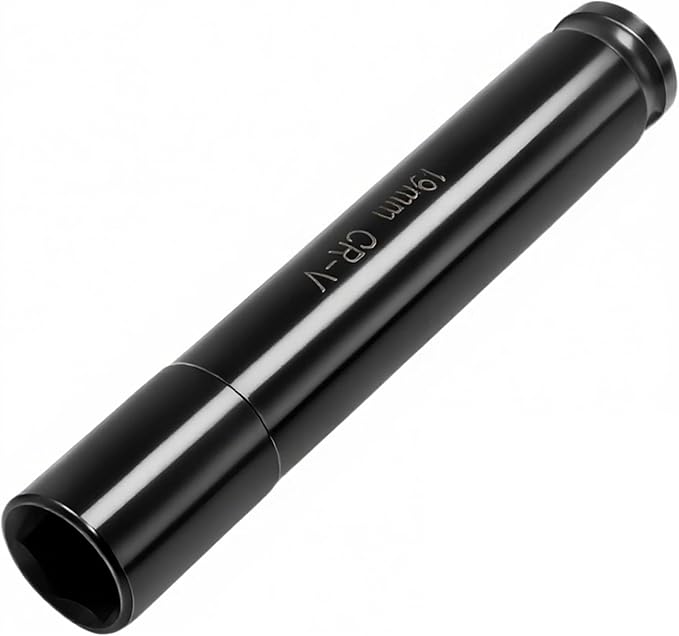 19mm Deep Impact Socket, 3/4" Socket 1/2" Drive Truck Cage Bolt, Heat-Treated CR-V Steel 6 Inch Length (19MM-1PCS)