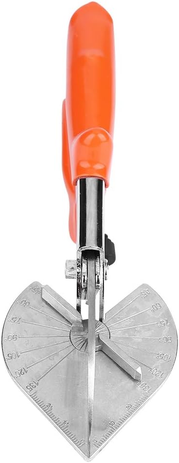 Adju Angle Scissors Shear with SK5 Blade Lock Buckle Design for Rubber Strip Cutting (Adju angle shears (orange handle))