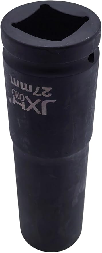 1-Inch Drive Metric Extra Deep Impact Socket, Heavy-Duty,6-Point, 6.3-Inch Long, Heat-Treated Cr-V Steel (27mm)