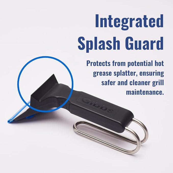 Heavy Duty Gibbs Griddle Scraper, Latest Concept in Griddle Cooking and Cleaning, 5 Replacement Blades, Commercial and Domestic Quality