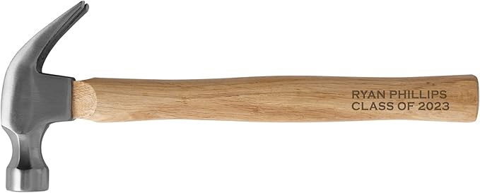 Let's Make Memories Personalized Hammer Keepsake - For Him - Wood Handle - Engraved Message - Stocking Stuffer - Nailed It! - Graduation - Achievement - For Dad
