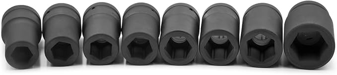 Genius Tools 8 Piece 1" Dr. SAE Deep Impact Socket Set CD-808SD