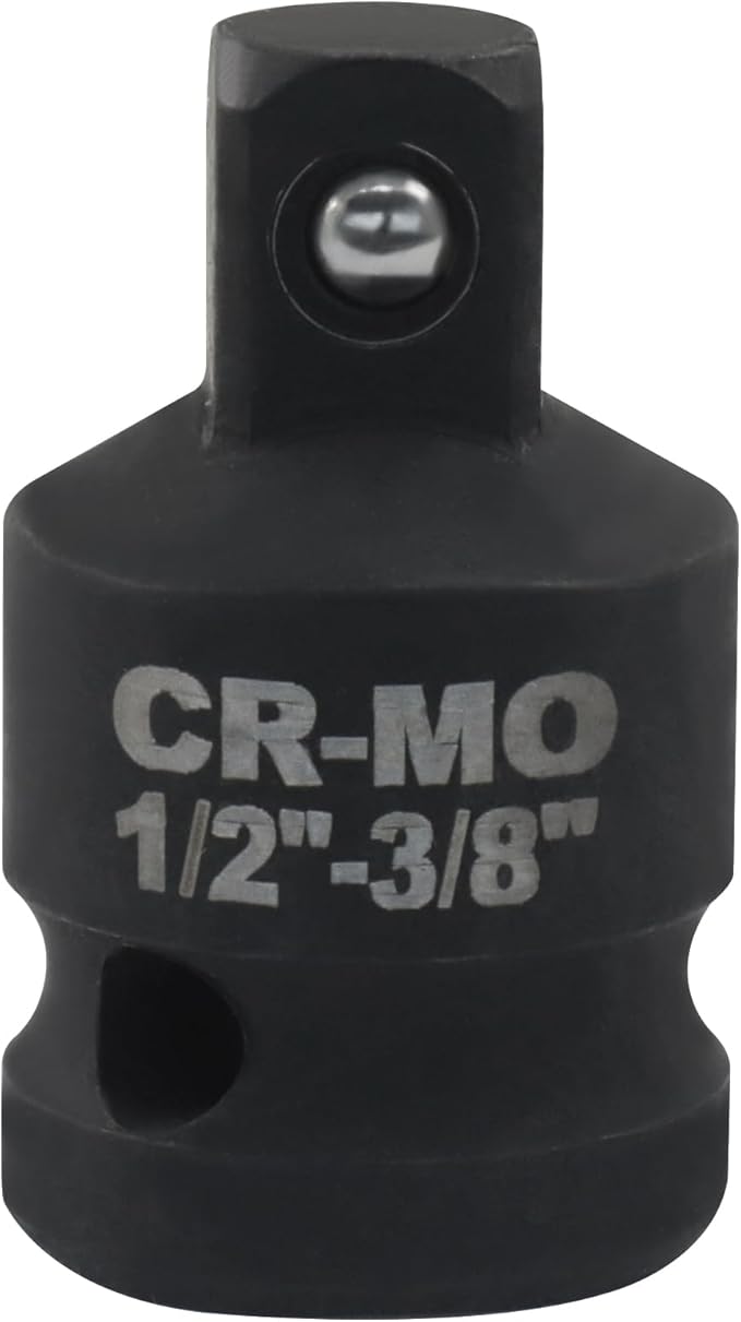 1/2" Female to 3/8" Male Impact Socket Adapter, Black Wrench Socket Adapter For Impact Driver