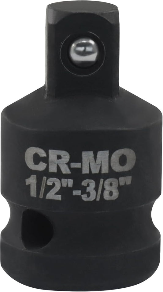 1/2" Female to 3/8" Male Impact Socket Adapter, Black Wrench Socket Adapter For Impact Driver