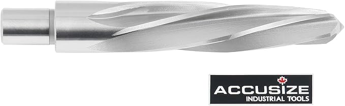 Accusize Industrial Tools 1-1/16'' H.S.S. Aligning Reamer with 3/4'' / 0.75'' Weldon Shank, Spiral Flute, 0521-1716