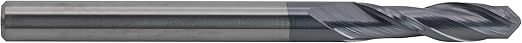 CME 10 pcs Micrograin Carbide End Mills, Ball Nose, TiAlN Coated, 1/8" Mill Diameter, 1/2" Length of Cut, 1 1/2" Overall Length, 2 Flute, Center Cutting