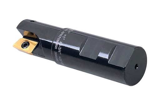 Accusize Industrial Tools 1'' 90 Deg Square Shoulder Indexable End Mill with Apkt1604 Inserts, 0056-0921