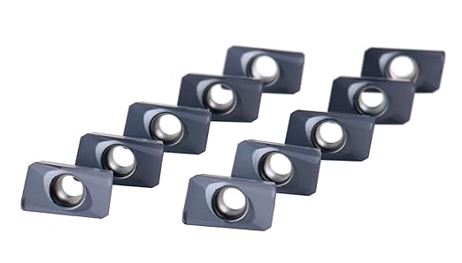 Accusize Industrial Tools APMT1604PDER-H2 PVD Coated Carbide Inserts for Machining Stainless Steel, 10 Pc Set, 1056-1604x10