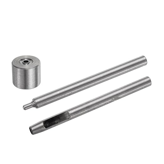 uxcell Eyelet Hole Punch Die Tool, 5mm Grommet Setter Hollow Punch for Leather Craft Clothing Handbag Fabric Curtain Setter