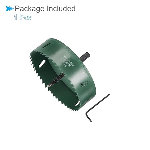 Bi-Metal Hole Saw, 125mm 4-29/32 Inch Dia Hole Saw, High Speed Steel Cutter - (Applications: for Wood Brass Zinc), 1-Pieces