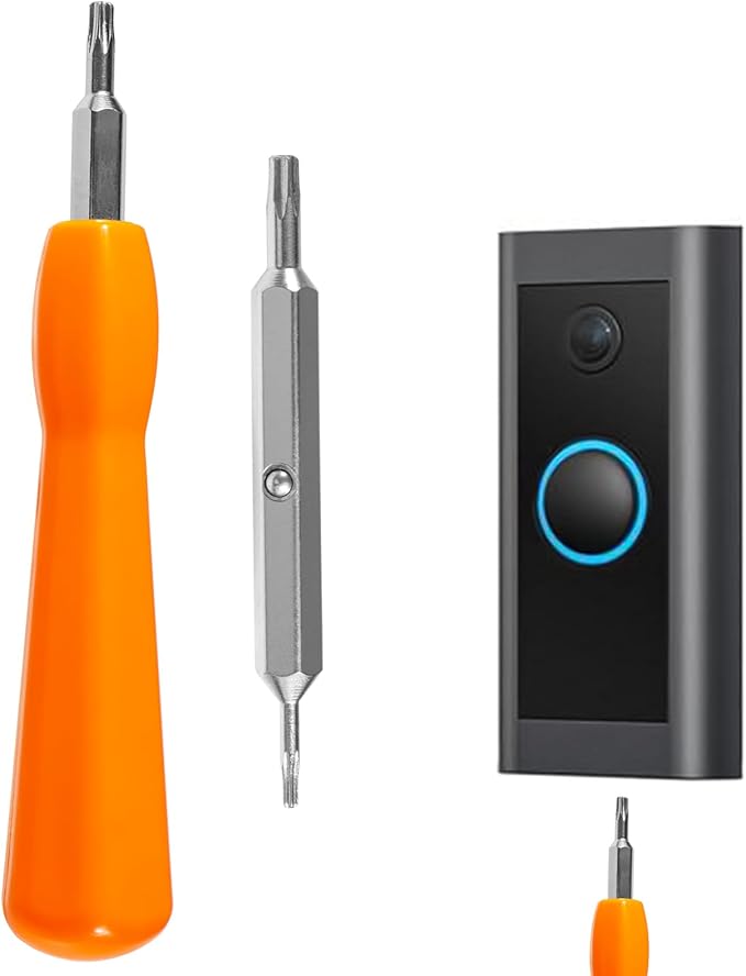 Screwdriver for Ring Doorbell Replacement, Torx T6 T15 Double Head Screwdriver