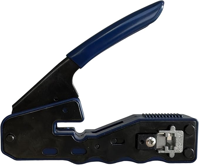Elfcam - Ergonomic 3-Cut Stripping Pliers, 3 in 1 Stripping and Stripping Pliers for Fiber Optics from 125關m to 250關m Single-Mode and Multimode (CS-08)