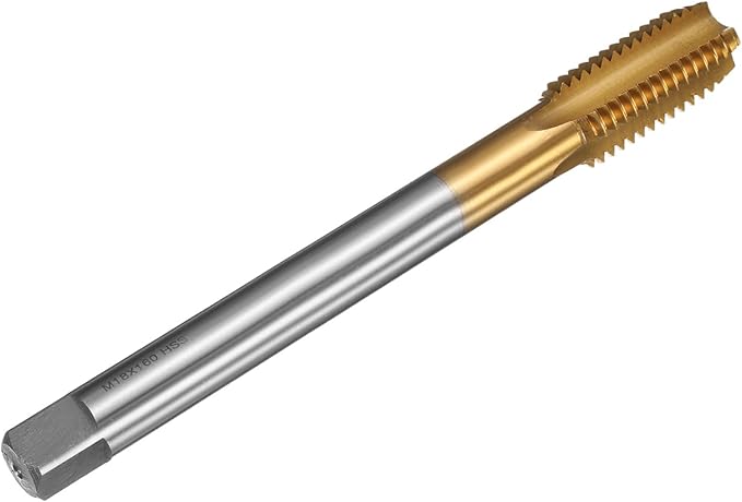 uxcell Metric Thread Tap M18 x 2.5 H2 160mm Straight Flute Screw Thread Milling Machine Taps Threading Tapping Repair Tool