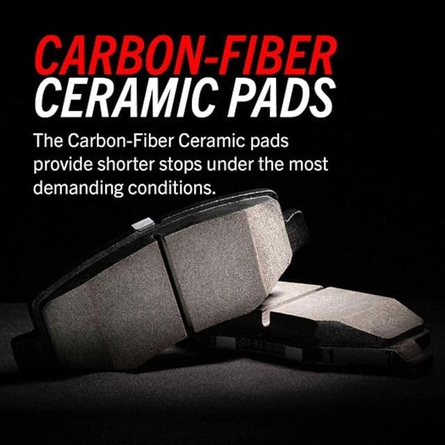 Power Stop Z26-1718 Rear Z26 Extreme Performance Carbon-Ceramic Brake Pads For Cadillac ATS-V | Chevy Camaro SS | Corvette Sting Ray | Ford Mustang Shelby GT350