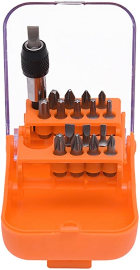 Edward Tools 18 Pc Screwdriver Bits Set With Magnetic Drive Guide - Magnetic Quick Release Screwdriver Bit Holder - Case - Bits For Cordless Drills Impact Driver - Phillips, Slotted, Star, Pozi