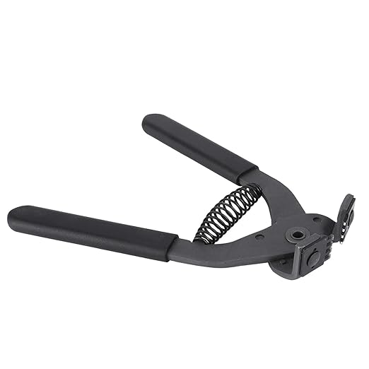 4 Teeth 4mm Silent Leather Hole Punch Pliers, 6.7in Leather Punch Tool, Carbon Steel Leather Stitching Punches with Non-Slip Foam Handle for Sewing Belts, Purses, Straps