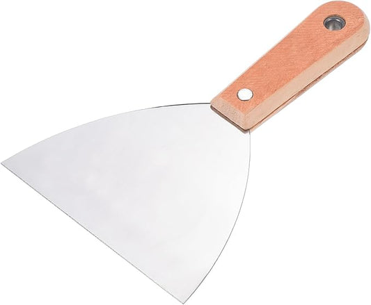 PATIKIL 5" Putty Knife, Carbon Steel Blade Scraper Tool with Wooden Handle for Repairing Wall Paint Stripping Removing Wallpaper